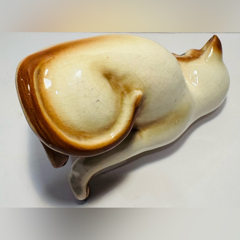 MCM Vintage Ceramic Standing Siamese Cat Figurine - Picture 13 of 16